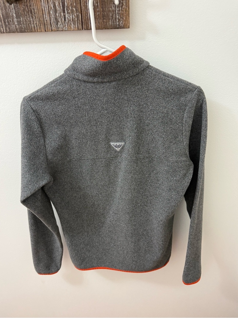 Columbia Gray Fleece Pullover with Orange Trim Clemson XS - Picture 8 of 8